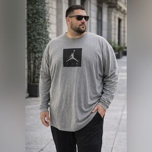 Jordan Gray Long Sleeve Men's Tee